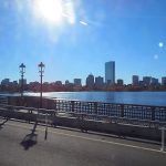 View of downtown Boston from the train crossing above the Charles River. – photo by Joe Alexander