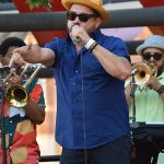 El Robotico with Bombasta on Saturday night, May 18, 2024, at Main Plaza in downtown San Antonio. - photo by Joe Alexander