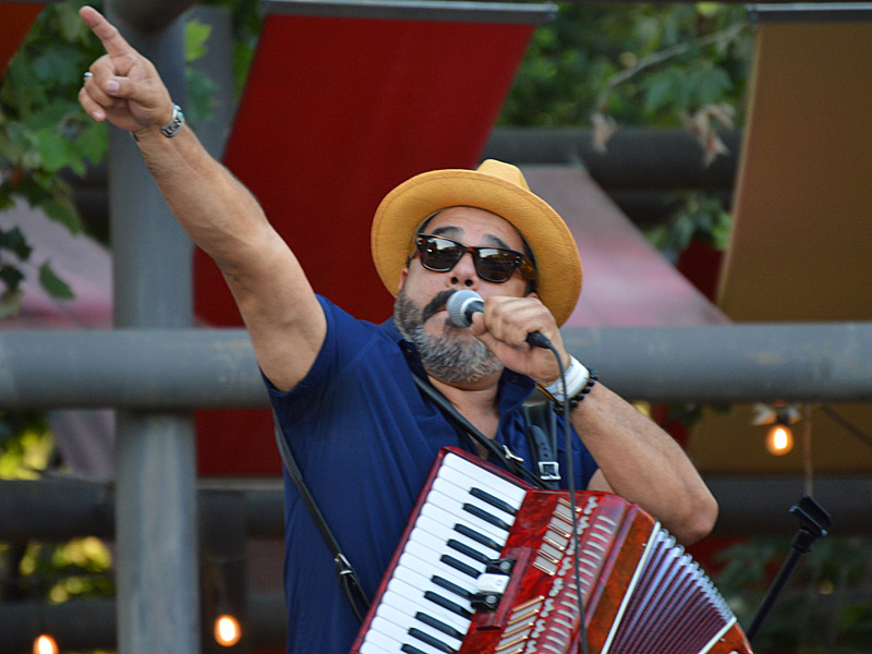 El Robotico with Bombasta on Saturday night, May 18, 2024, at Main Plaza in downtown San Antonio. - photo by Joe Alexander
