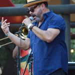 El Robotico with Bombasta on Saturday night, May 18, 2024, at Main Plaza in downtown San Antonio. - photo by Joe Alexander