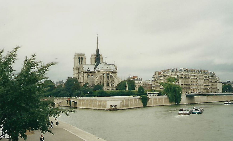 You can see the famous spire atop Notre Dame Cathedral in Paris in 2000. - photo by Joe Alexander