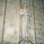 Joan of Arc statue in Notre Dame Cathedral in Paris in 2000. - photo by Joe Alexander