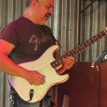 Jimmy Spacek, Ruben V and friends on Saturday night, May 10, 2025, at Texas Pride Barbecue in Adkins, Texas. - photo by Joe Alexander