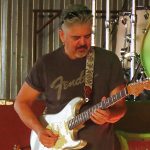 Jimmy Spacek, Ruben V and friends on Saturday night, May 10, 2025, at Texas Pride Barbecue in Adkins, Texas. - photo by Joe Alexander