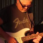 Jimmy Spacek, Ruben V and friends on Saturday night, May 10, 2025, at Texas Pride Barbecue in Adkins, Texas. - photo by Joe Alexander