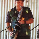 Jimmy Spacek, Ruben V and friends on Saturday night, May 10, 2025, at Texas Pride Barbecue in Adkins, Texas. - photo by Joe Alexander