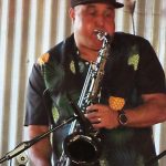 Jimmy Spacek, Ruben V and friends on Saturday night, May 10, 2025, at Texas Pride Barbecue in Adkins, Texas. - photo by Joe Alexander