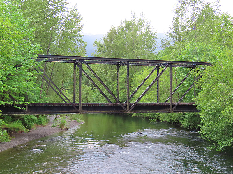 Bridge 35 across the South Fork Snoqualmie River near North Bend, Washington, in May 2025. - photo by Joe Alexander