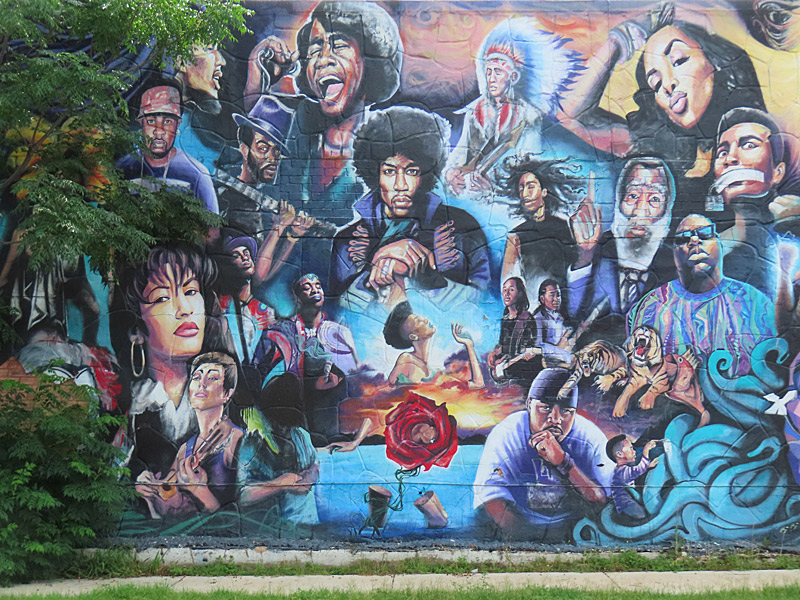 We Rise mural on Austin's east side.