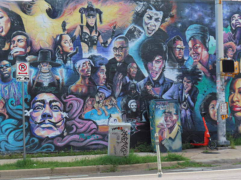 We Rise mural on Austin's east side.