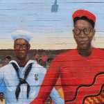 Public art on the east side of Austin, Texas.