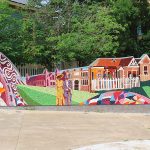 Public art on the east side of Austin, Texas.