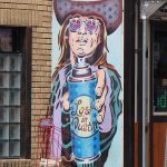 Public art on the east side of Austin, Texas.