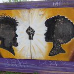 Public art on the east side of Austin, Texas.