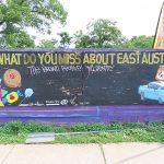 Public art on the east side of Austin, Texas.