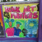 Public art on the east side of Austin, Texas.