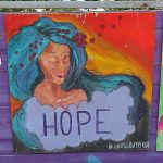 Public art on the east side of Austin, Texas.
