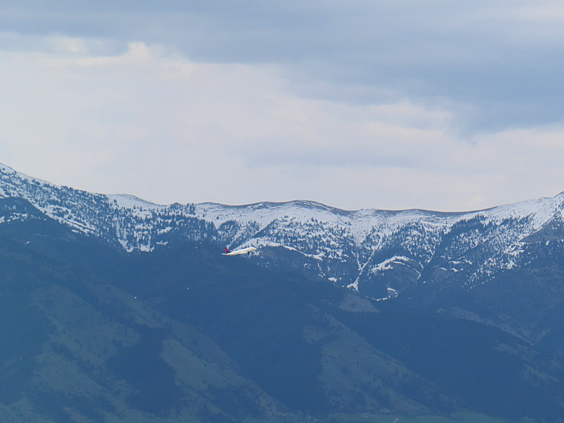 A plane takes off from Bozeman Yellowstone International Airport in Montana. - photo by Joe Alexander