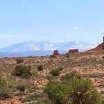 The La Sal Mountains in southeast Utah. View is looking east from Arches National Park in late April. - photo by Joe Alexander