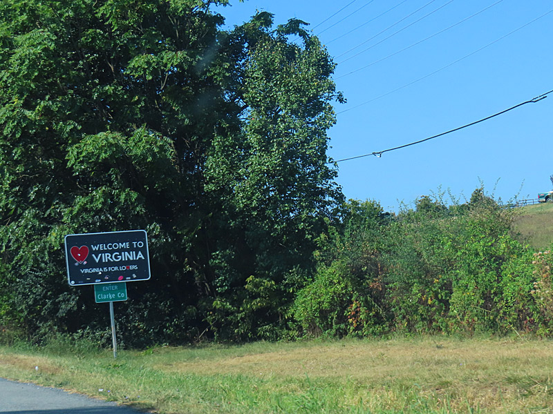 Crossing into Virginia on Highway 340. - photo by Joe Alexander