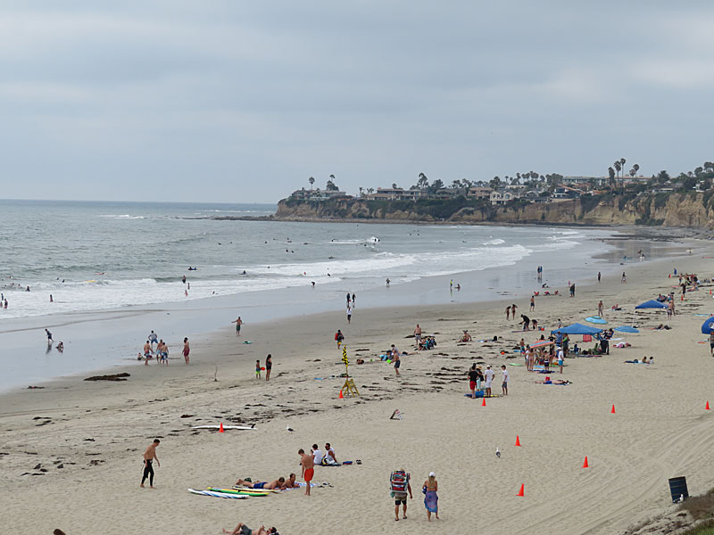 Pacific Beach is north of the inlets of San Diego Bay and Mission Bay. It has long been a haven for Southern California vacationers and surfers. – photos by Joe Alexander