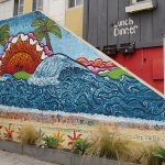 Pacific Beach is north of the inlets of San Diego Bay and Mission Bay. It has long been a haven for Southern California vacationers and surfers. – photos by Joe Alexander
