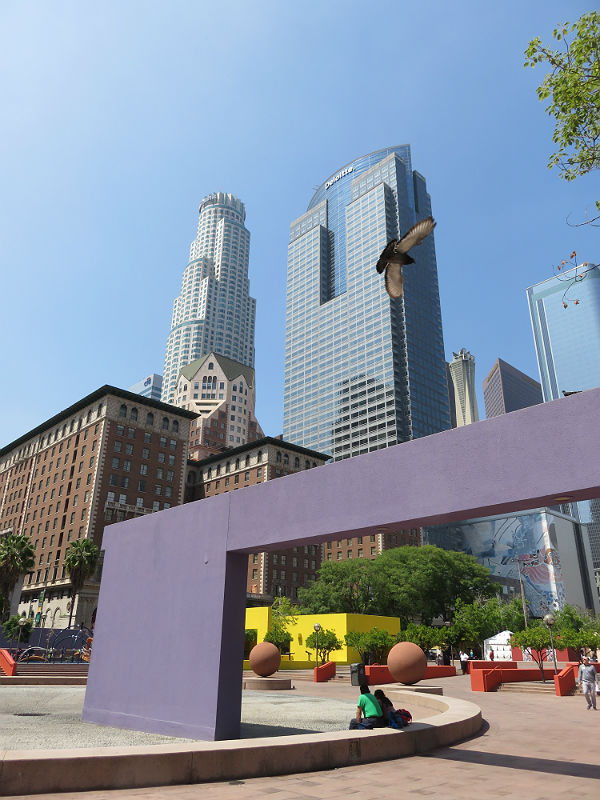 Pershing Square in downtown Los Angeles, California is the home of concerts, art exhibits and other cultural events. – photo by Joe Alexander