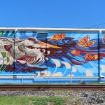 Mural in downtown San Marcos, Texas.