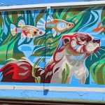 Mural in downtown San Marcos, Texas.