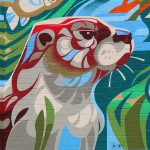 Mural in downtown San Marcos, Texas.
