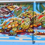Mural in downtown San Marcos, Texas.
