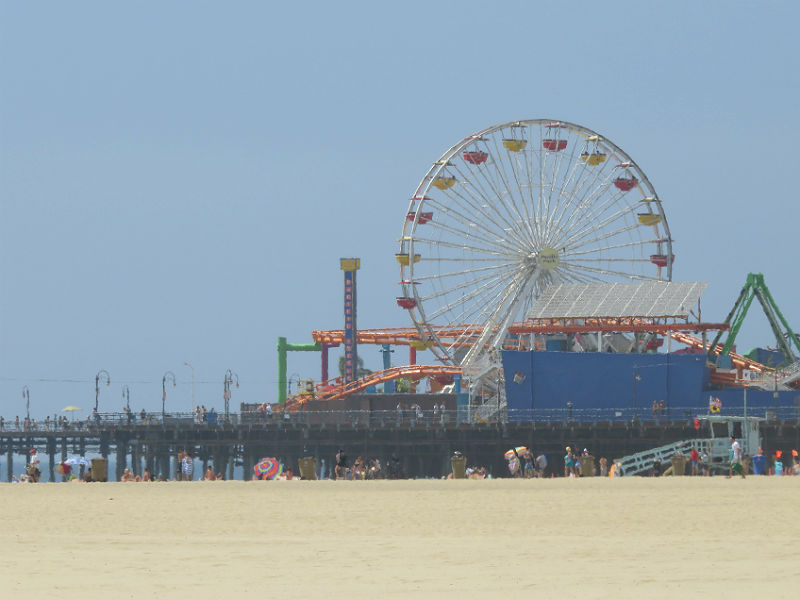 When many people think of Los Angeles-area beaches, they think of Santa Monica and the iconic Santa Monica Pier. – photo by Joe Alexander