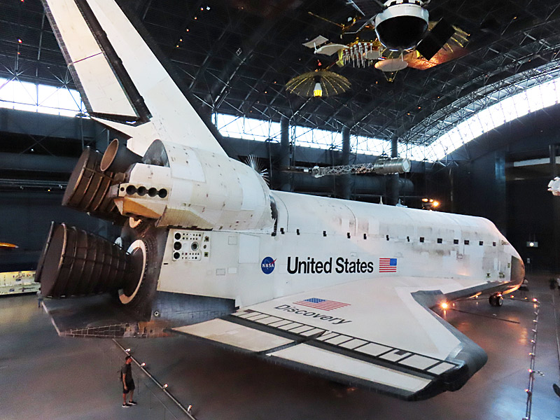 Space Shuttle Discovery at the Udvar-Hazy Center air and space museum in Washington DC.
