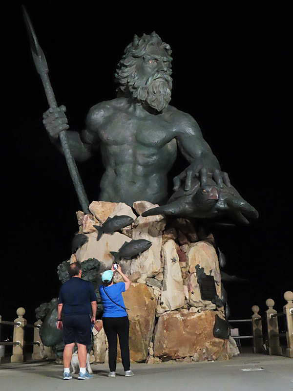 King Neptune statue guards the coast at the Virginia Beach boardwalk. - photo by Joe Alexander