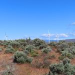 Windmills (wind turbines) near Interstate 90 in central Washington State. - photo by Joe Alexander
