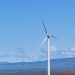 Windmills (wind turbines) near Interstate 90 in central Washington State. - photo by Joe Alexander