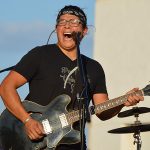 The Chris Cuevas Project played as the setting sun lit up Commons Park at the Rim on San Antonio’s north side on Wednesday, Aug. 2, 2023. – photo by Joe Alexander