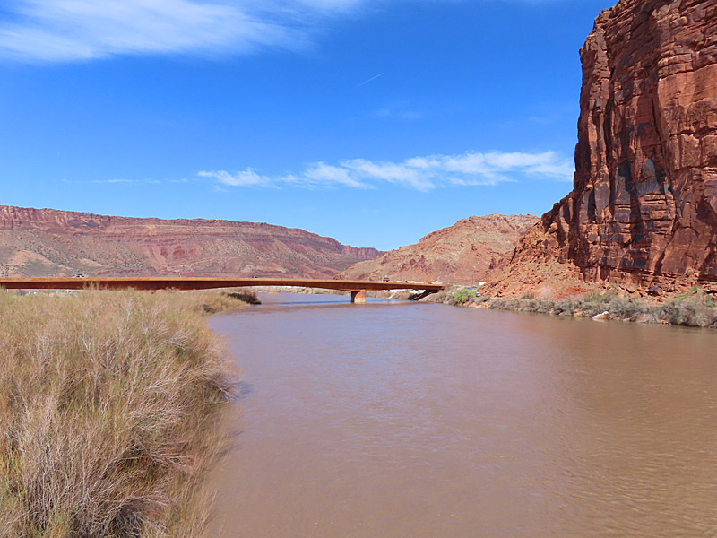 The Colorado River flows under Utah’s Highway 191 between Moab and the entrance to Arches National Park. - photo by Joe Alexander