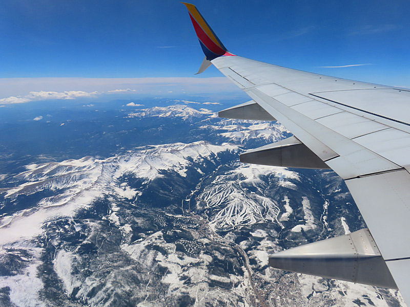 Flying over the Rocky Mountains on the way from Denver to Salt Lake City. - photo by Joe Alexander
