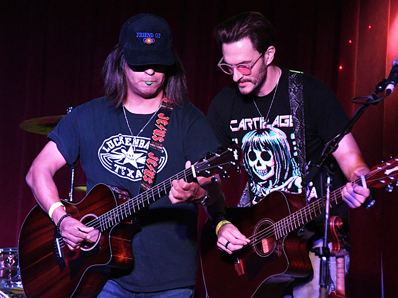 Phil Salazar and Shane Breon from San Antonio rock band Eden Burning at Fitzgerald's Bar & Live Music Venue on Friday, July 18, 2025. - photo by Joe Alexander
