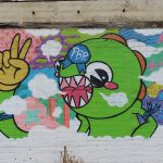 Mural by Jenkins2D just north of downtown San Antonio facing McCullough near the corner with Broadway.