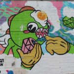 Mural by Jenkins2D just north of downtown San Antonio facing McCullough near the corner with Broadway.