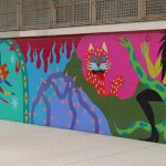 Angela Fox mural located north of the main downtown San Antonio tourist area.