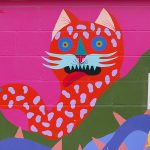 Angela Fox mural located north of the main downtown San Antonio tourist area.