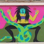 Angela Fox mural located north of the main downtown San Antonio tourist area.
