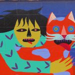 Angela Fox mural located north of the main downtown San Antonio tourist area.