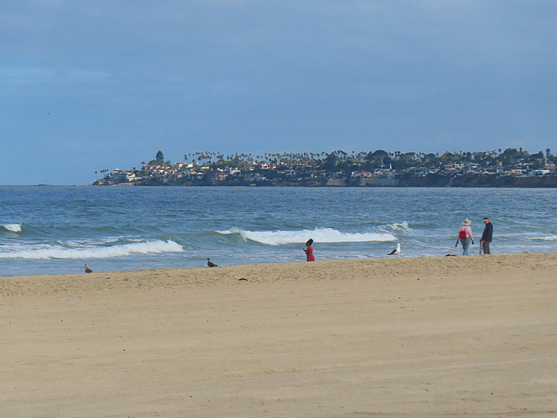 The view north toward La Jolla from the sands of Pacific Beach in San Diego, California. - photo by Joe Alexander