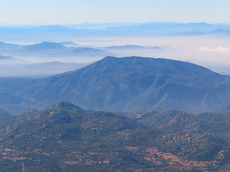 View towards the U.S.-Mexico border while flying into southern California. - photo by Joe Alexander