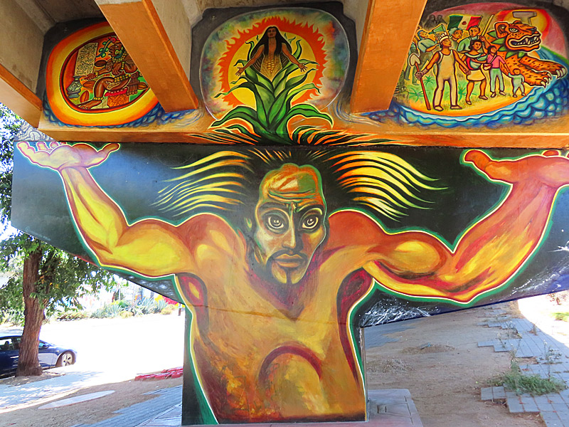 Local artists in San Diego's Barrio Logan neighborhood turned a highway interchange into an amazing collection of murals.