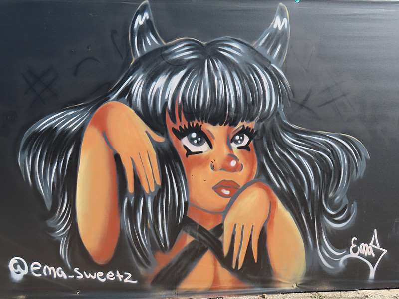 Mural at Artisan Distillery and Craft Bar in San Antonio.